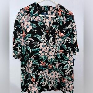 NWT Men’s 2XL(50-52) George Short Sleeve Button Down Hawaiian Shirt